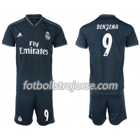 Real Madrid Matchtröjor BENZEMA 9 Barn Borta Fotbollströja 2018-2019 Real Madrid Matchtröjor BENZEMA 9 Barn Borta Fotbollströja 2018-2019